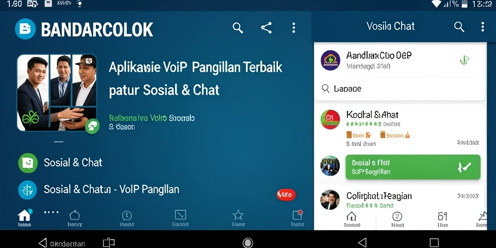Antarmuka aplikasi BANDARCOLOK untuk panggilan VoIP yang intuitif.