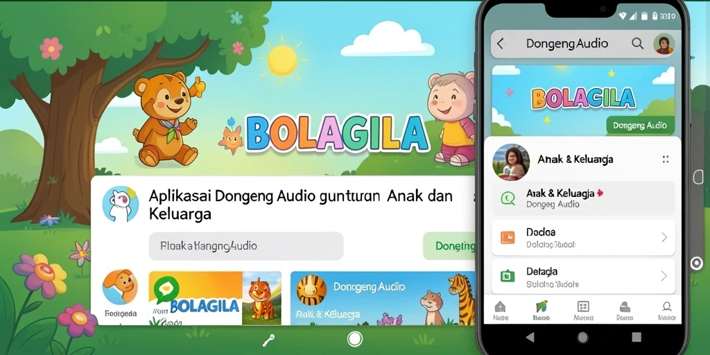 Tampilan antarmuka BOLAGILA yang ramah anak dan interaktif.