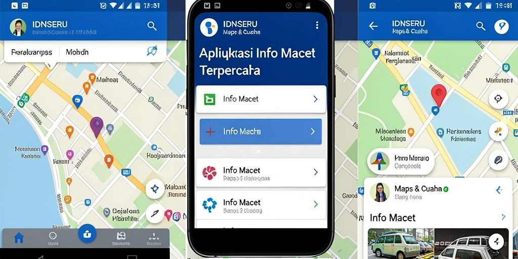 Antarmuka aplikasi <strong>IDNSERU</strong> yang menampilkan informasi kemacetan terkini.