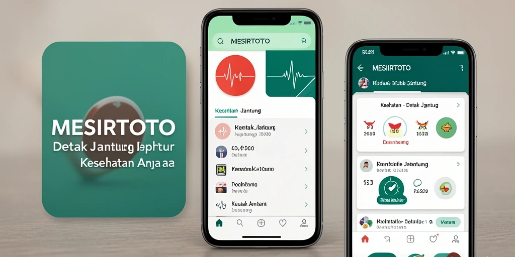 Antarmuka MESIRTOTO yang menampilkan data detak jantung pengguna.