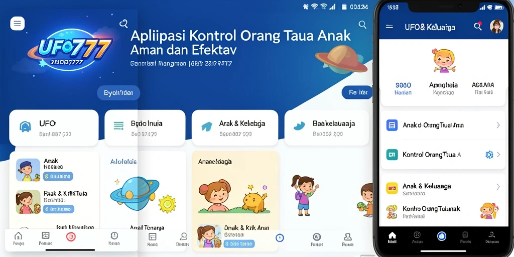 Tampilan antarmuka aplikasi Kontrol Orang Tua Anak yang intuitif.