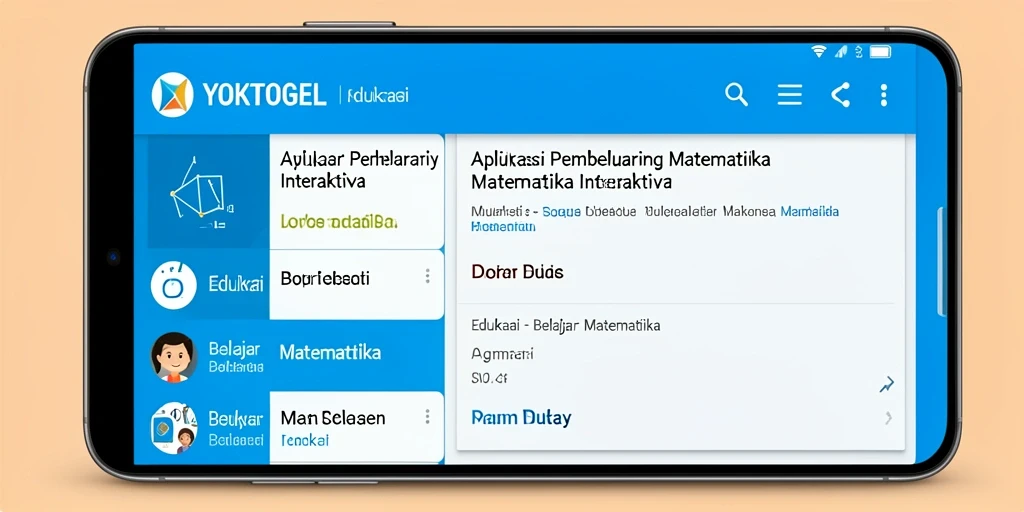 Tampilan antarmuka YOKTOGEL dengan fitur pembelajaran matematika yang interaktif.
