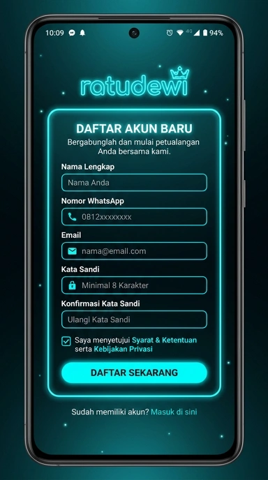Tampilan halaman daftar ratudewi